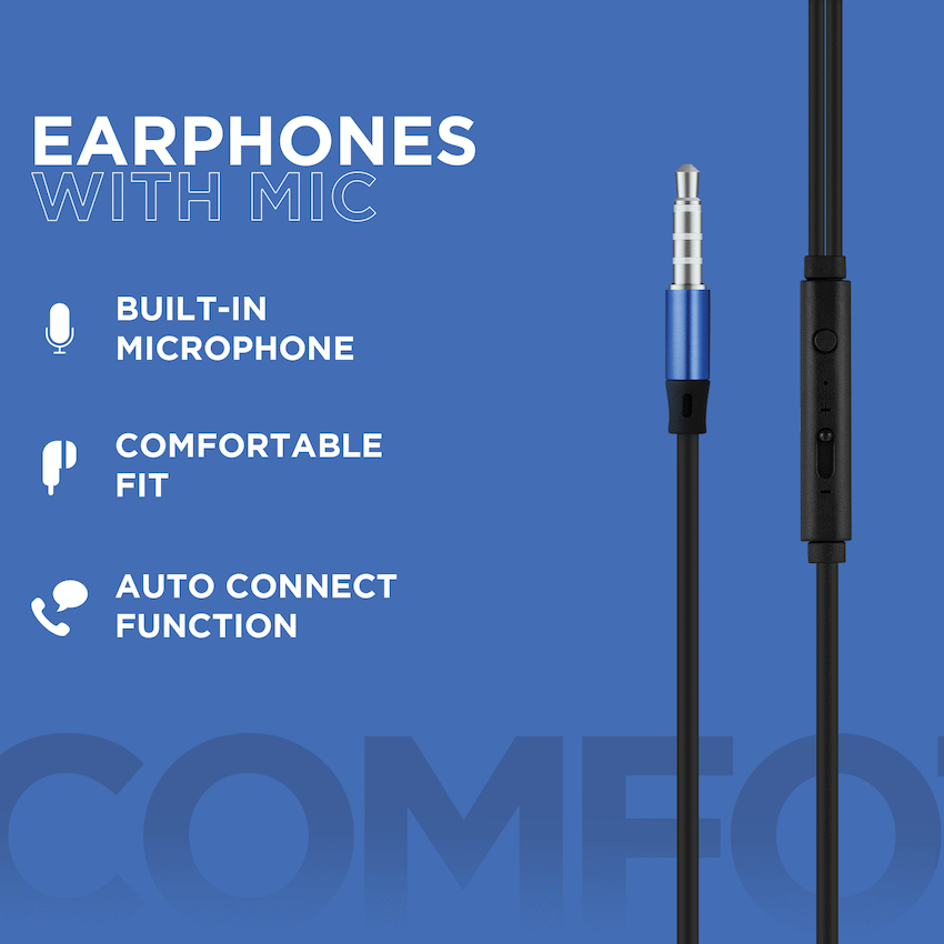 Volkano Alloy Series Metal Earphone - Blue - image 5