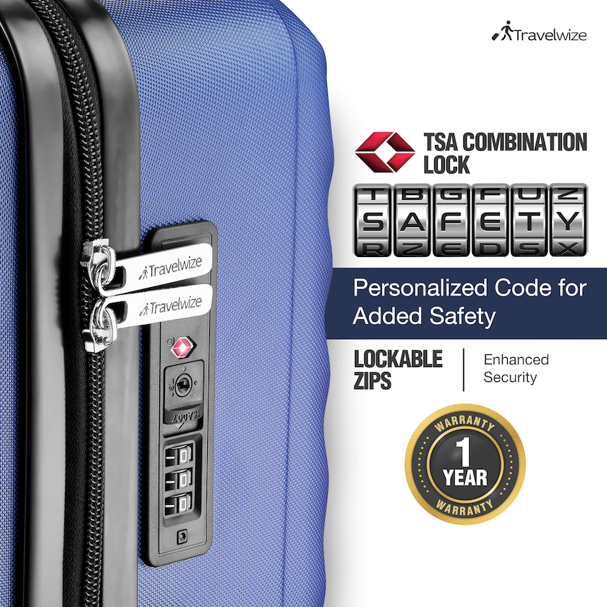 Travelwize Astra ABS 55cm 4-Wheel Spinner Luggage - Navy - image 5