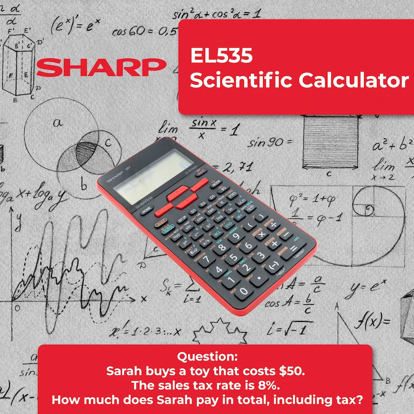Sharp EL535 Scientific Calculator - 422 Functions- Red - image 5