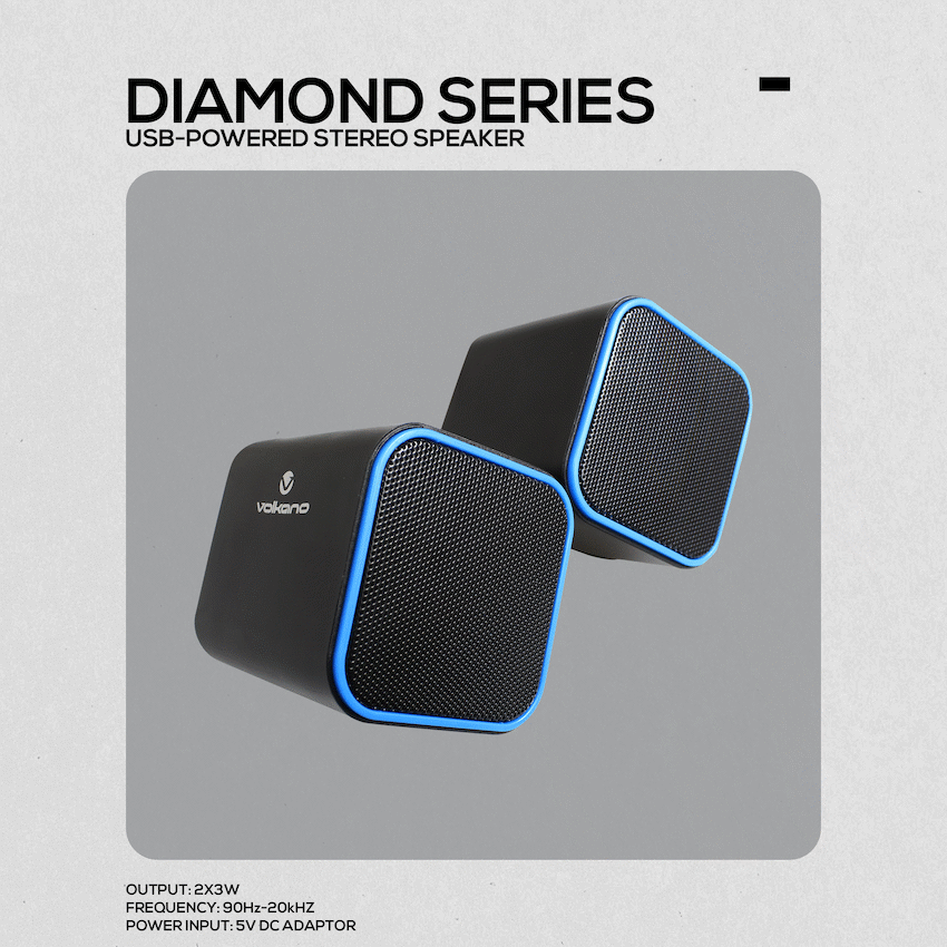 Volkano Diamond Series USB Speaker - Blue - image 5