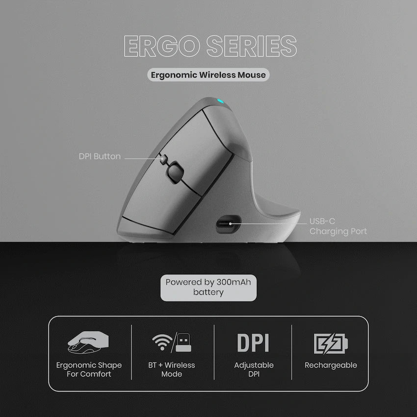 VolkanoX Ergo Bluetooth Wireless Mouse - image 5