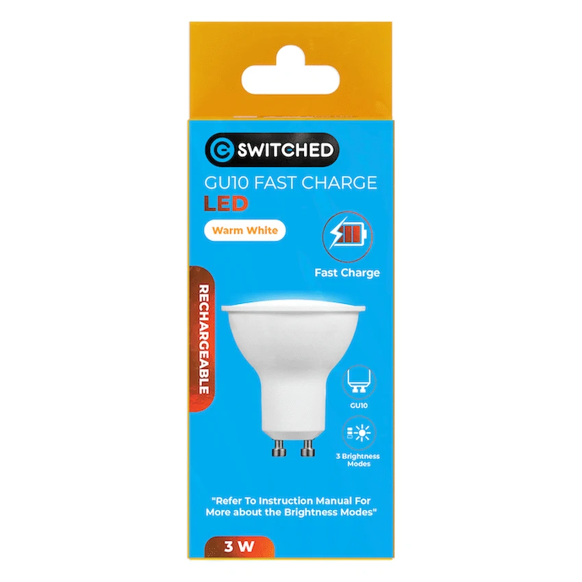Switched 3w GU10 Rechargeable Fast Charge LED WW - image 5