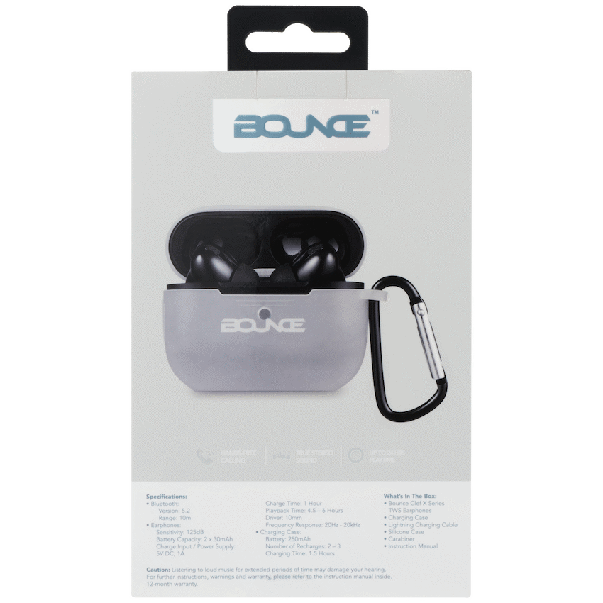 Bounce Clef X True Wireless Earphones + Silicone Accessories - Black - image 5