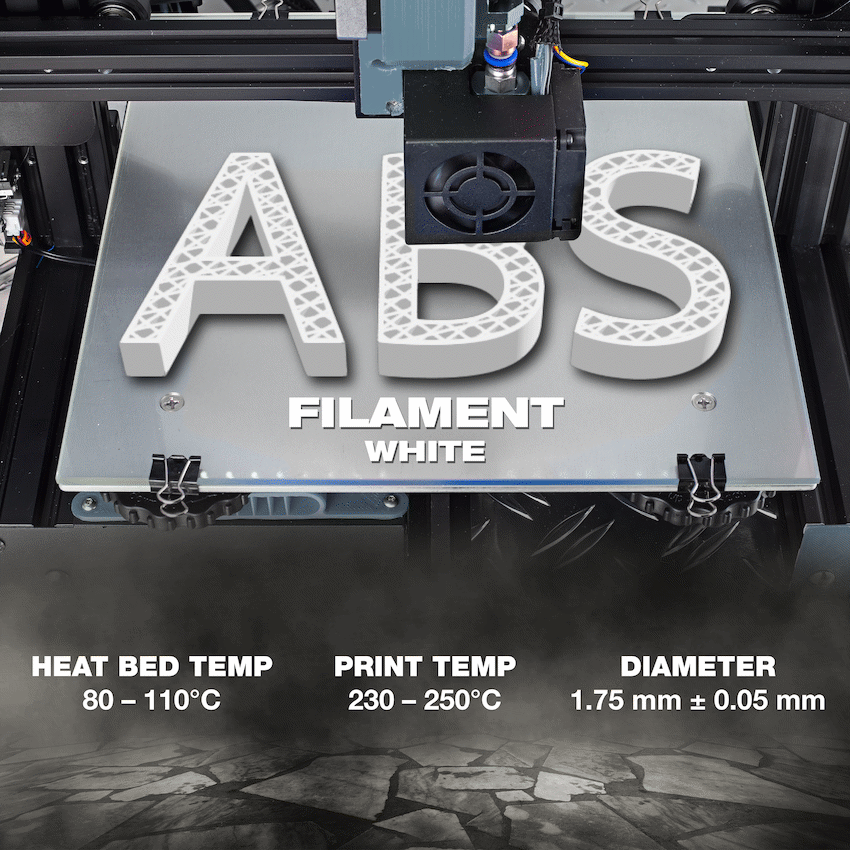 SA Filament ABS Premium Filament 1kg - White - image 5