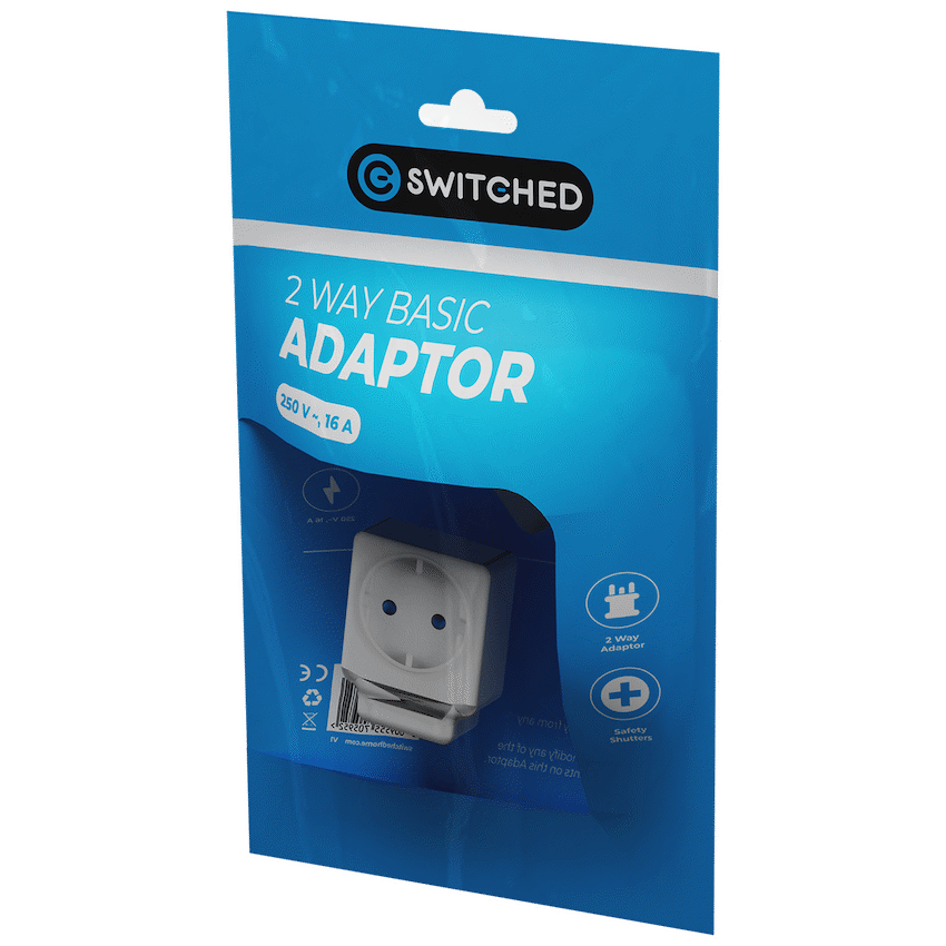 Switched 2-Way Schuko Adaptor - Top and Bottom Loader - image 5