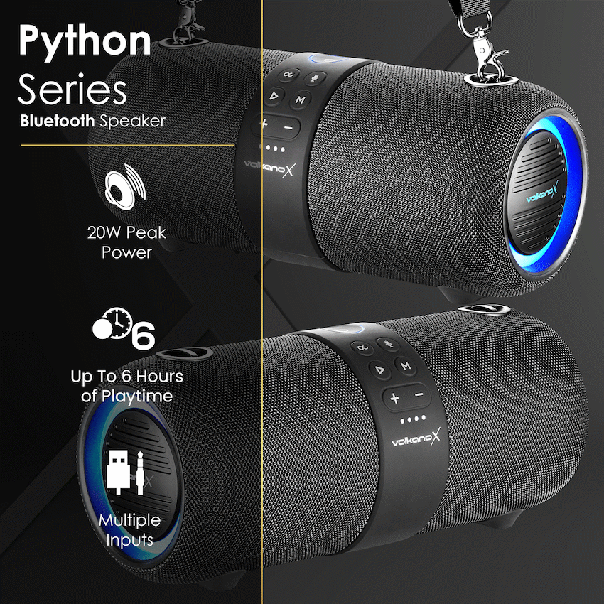 VolkanoX Python Series Bluetooth Speaker - Black - image 5