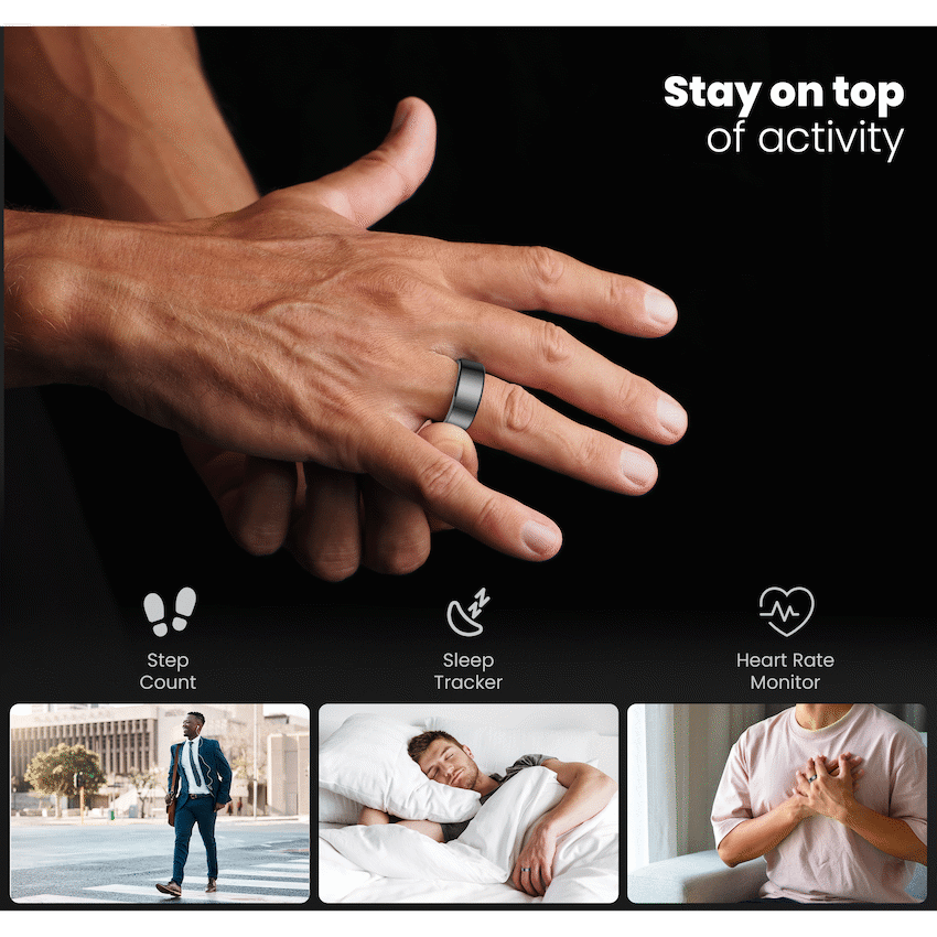 Volkano Ring Series Smart Ring with Charging Case - 20mm - image 5