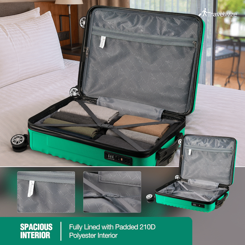 Travelwize Astra ABS 77cm 4-Wheel Spinner Luggage - Jade - image 5