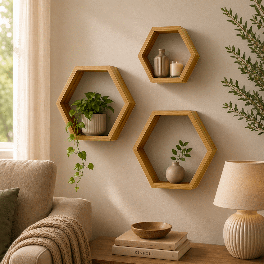 Everfurn Poppy Floating Wall Shelves - Set of 3 - image 5