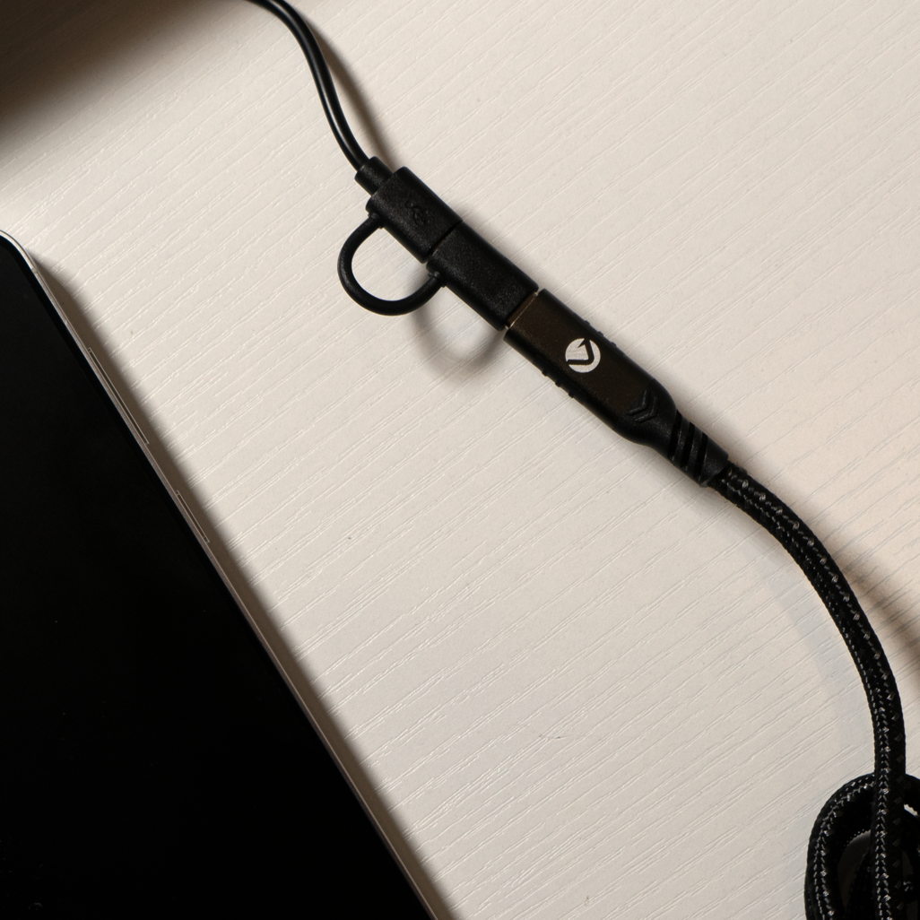 Volkano Weave Series USB-C Male to USB-C Female