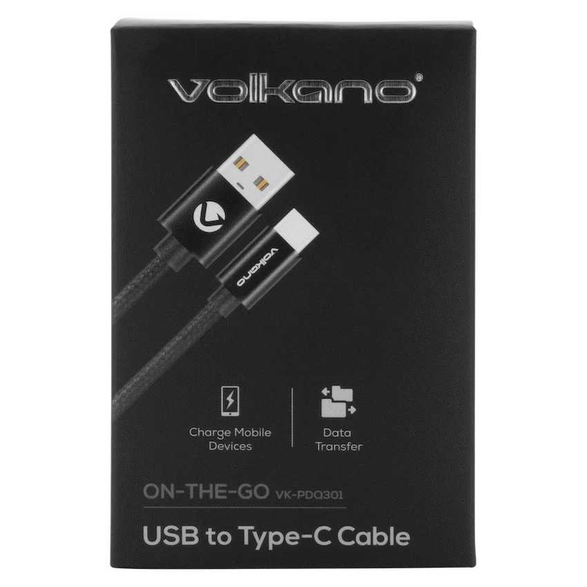 Volkano On-The-Go USB to Type-C 18w Braided 1m Cable - Black - image 5