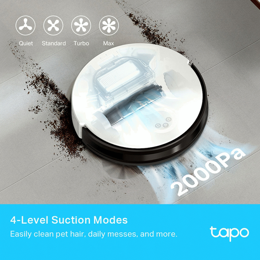 TP-Link Tapo RV10 Robot Vacuum and Mop, Gyroscope, 2600 mAh, 300 ml - image 5