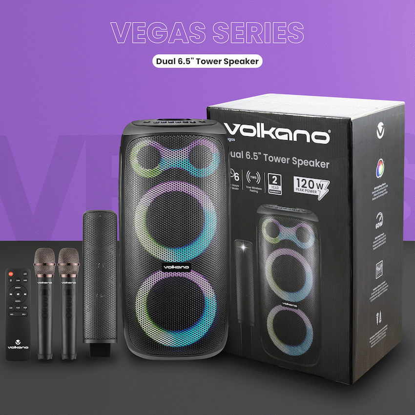 Volkano Vegas Series Dual 6.5" Tower Speaker - image 5