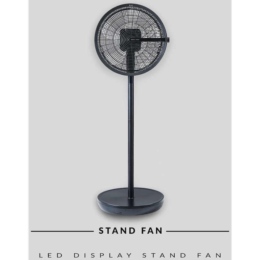 Boden Stark LED Display Stand Fan - Black - image 5