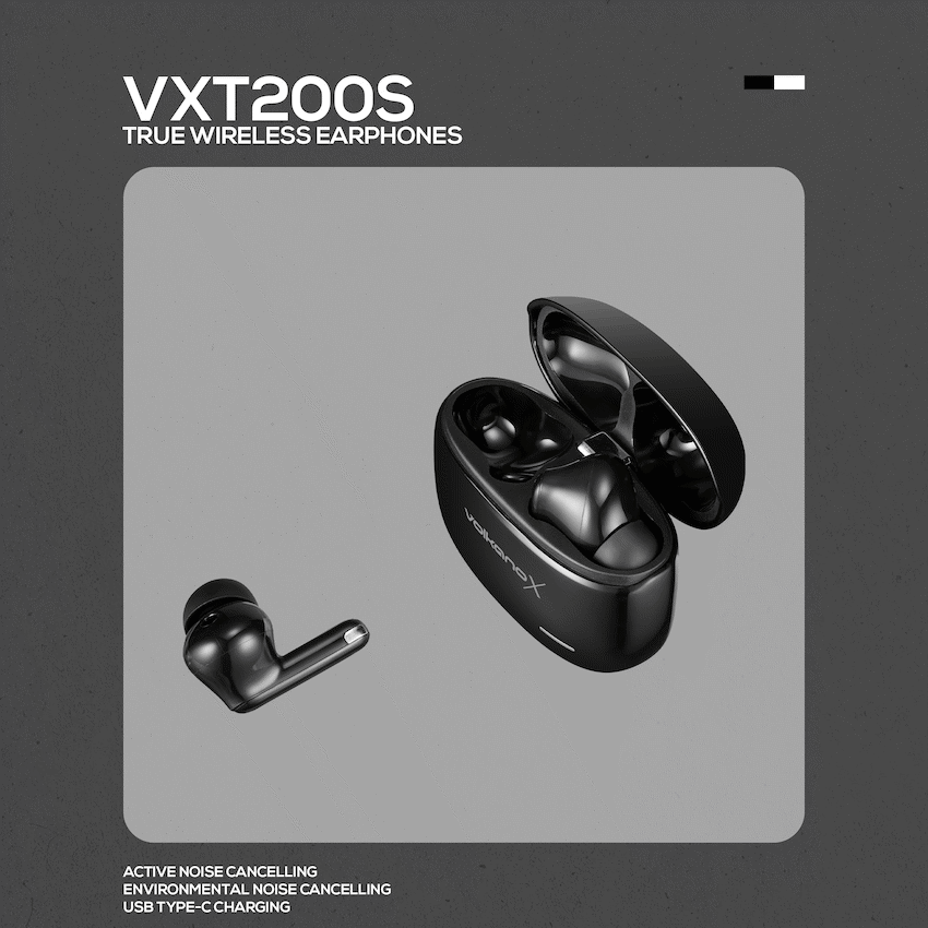 VolkanoX VXT200S Hybrid ANC TWS Earphones - Black - image 5
