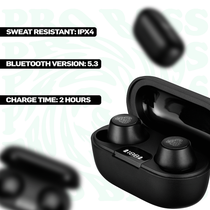Pro Bass Nova Series TWS Earphone - Black - image 5