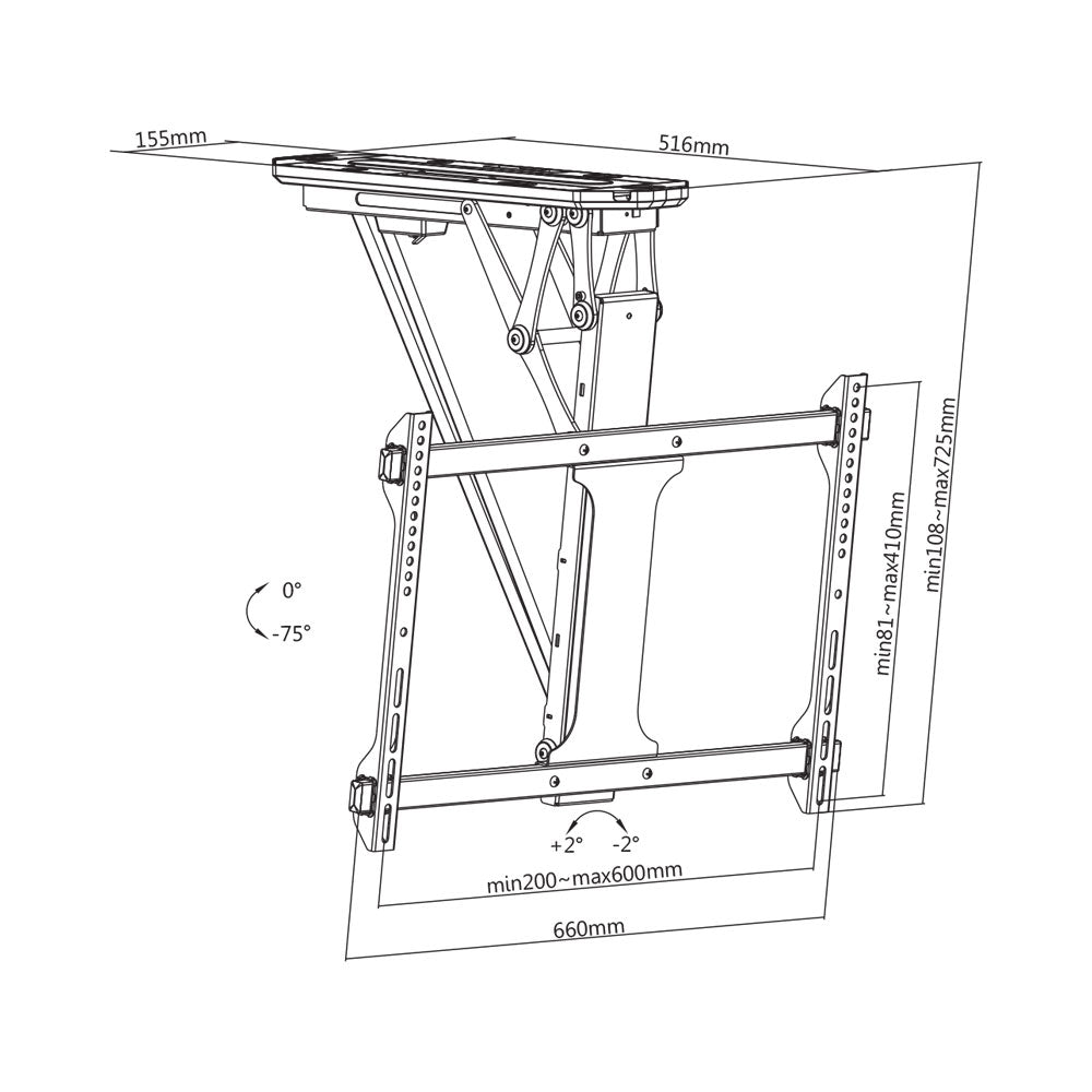 32 - 70INCH REMOTE CONTROLLED MOTORISED CEILING BRACKET (PLB-M0546)
