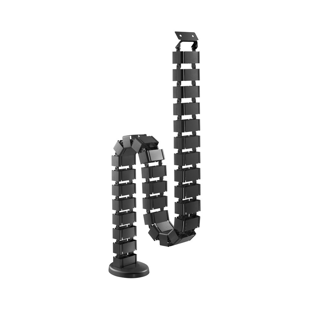 QUAD ENTRY VERTEBRAE CABLE MANAGEMENT SPINE - Great for Height Adjustable Sit-Stand Desk or Stationary Desk Cable Management