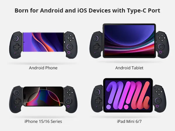 Abxylute S9 Mobile controller - USB-C + Bluetooth: Supports a wide range of phone/tablet devices compatibility; - image 9