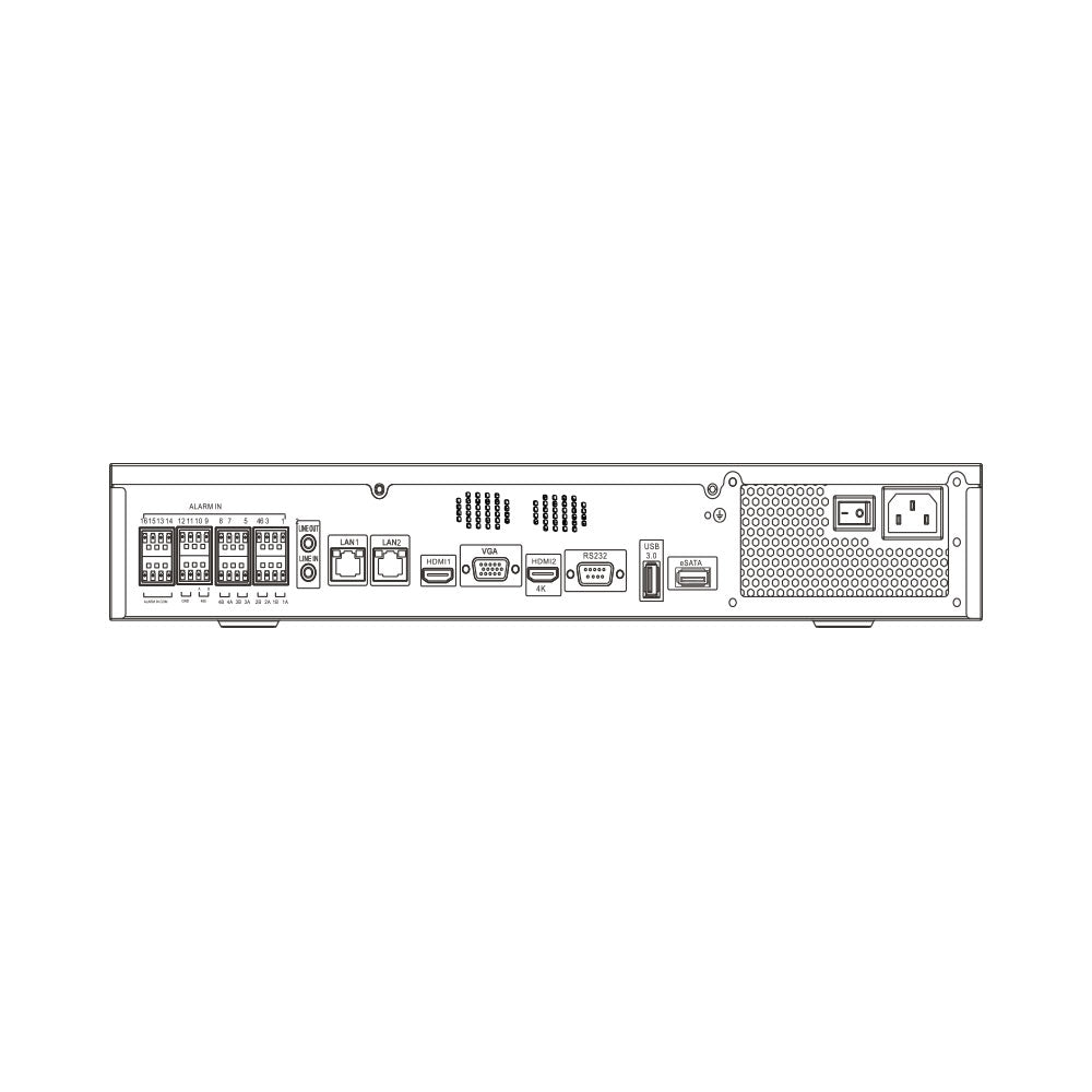 SUNELL SN-NVR3632E8 | 32-CHANNEL 4K H.265+ 8-BAY SATA 2U NVR WITH RAID AND DUAL LAN