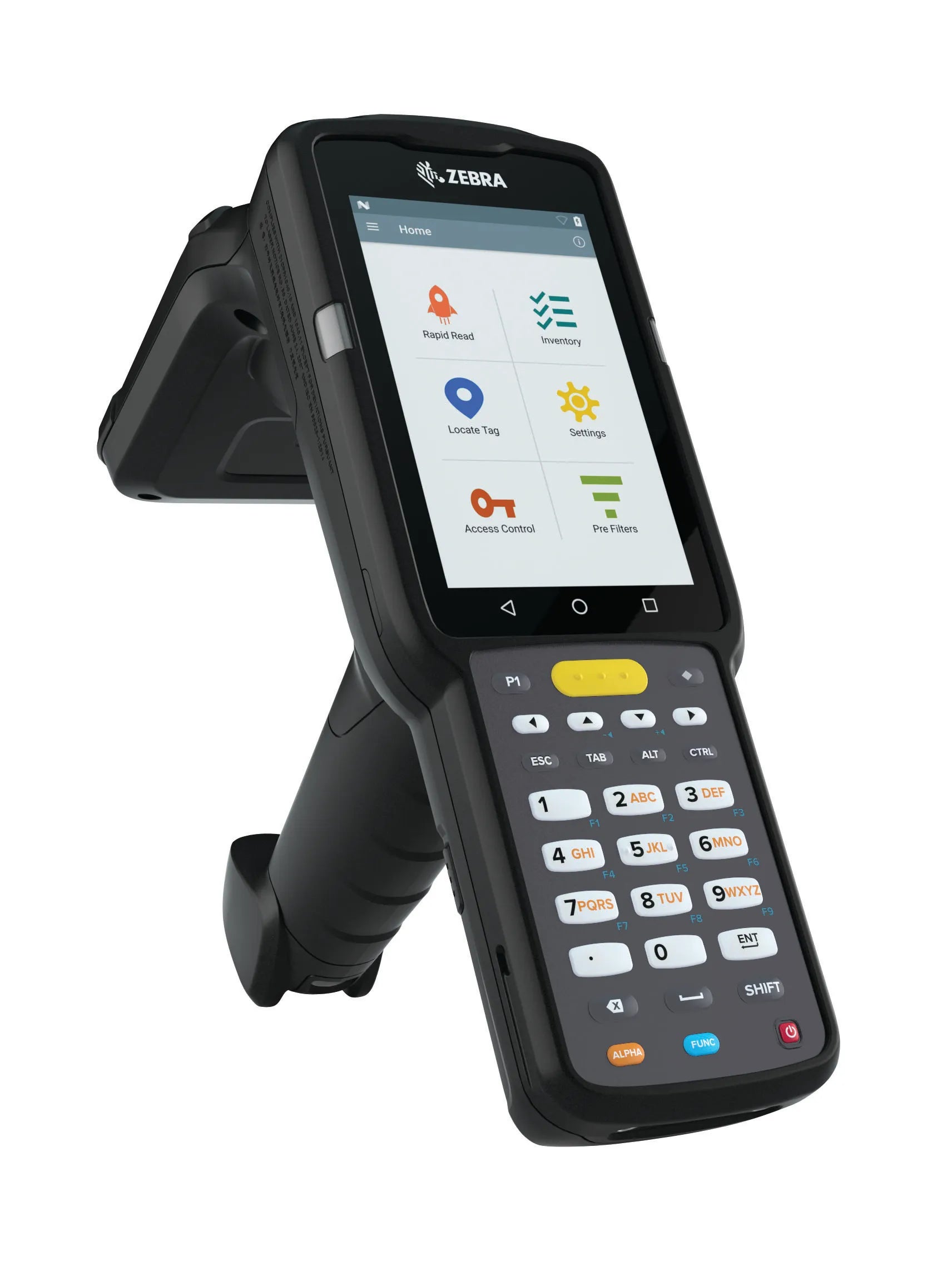 MC3330R UHF RFID GUN; CIRCULAR ANTENNA; 802.11 A/B/G/N/AC; SE4750SR 2D IMAGER W/ LED AIMER; 29 KEY; 2X BATTERY; GMS; 4GB RAM / 3 - image 2
