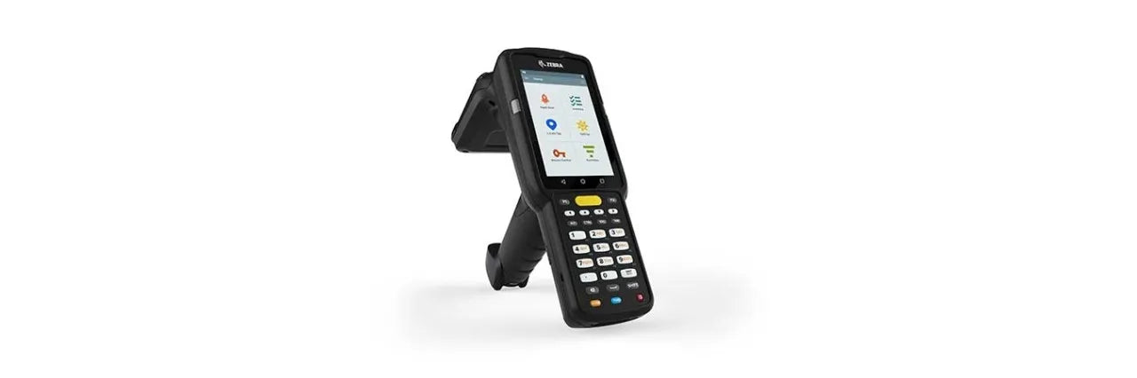 MC3330R UHF RFID GUN; CIRCULAR ANTENNA; 802.11 A/B/G/N/AC; SE4750SR 2D IMAGER W/ LED AIMER; 29 KEY; 2X BATTERY; GMS; 4GB RAM / 3 - image 4