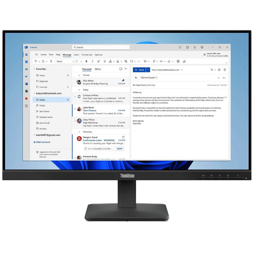 LENOVO THINKVISION S24-4E 23.8IN MONITOR - 64B5KAT1SA