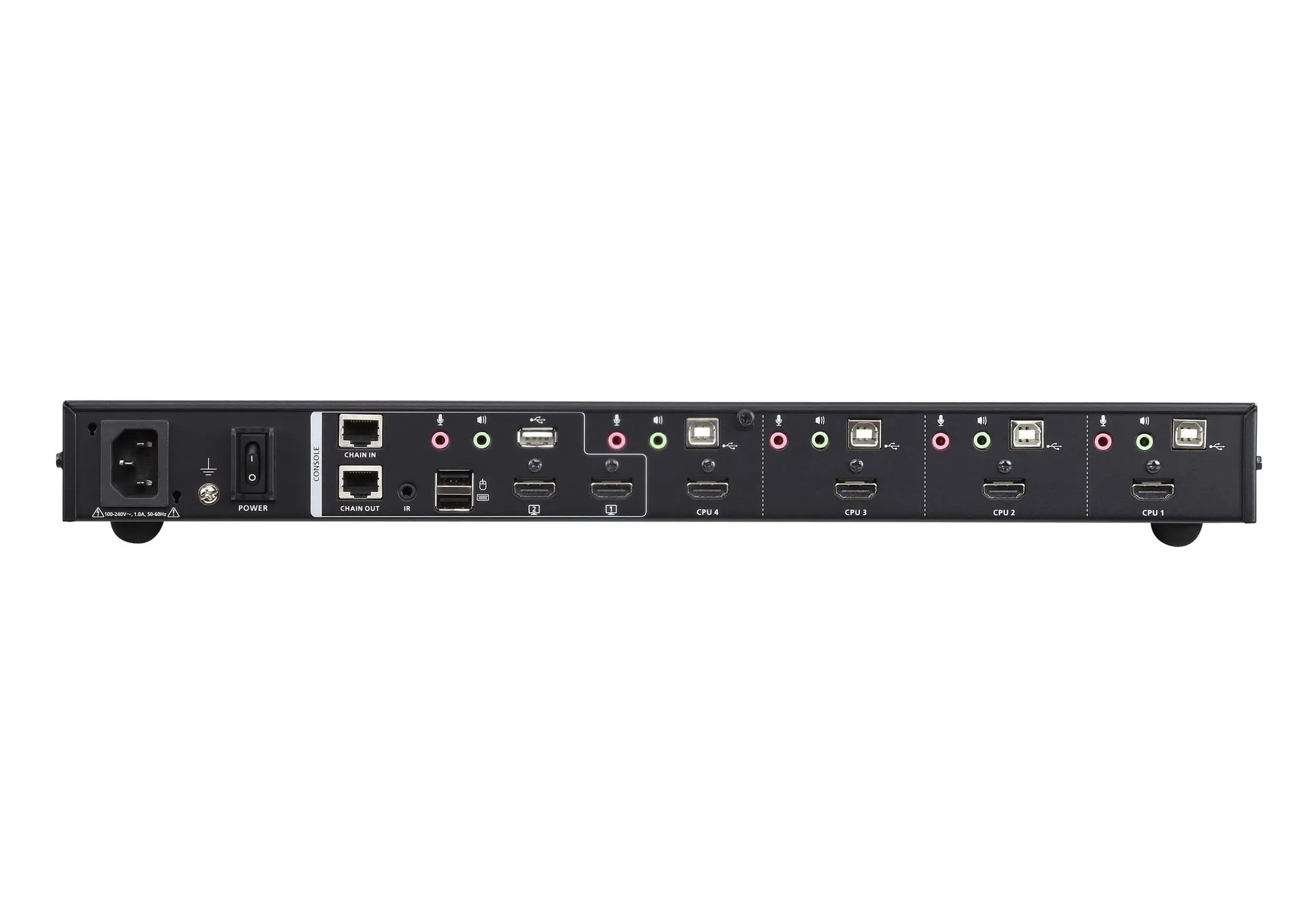 ATEN 4-Port USB HDMI Multi-View KVMP Switch. (inlc. cables & Rack kit) - image 2
