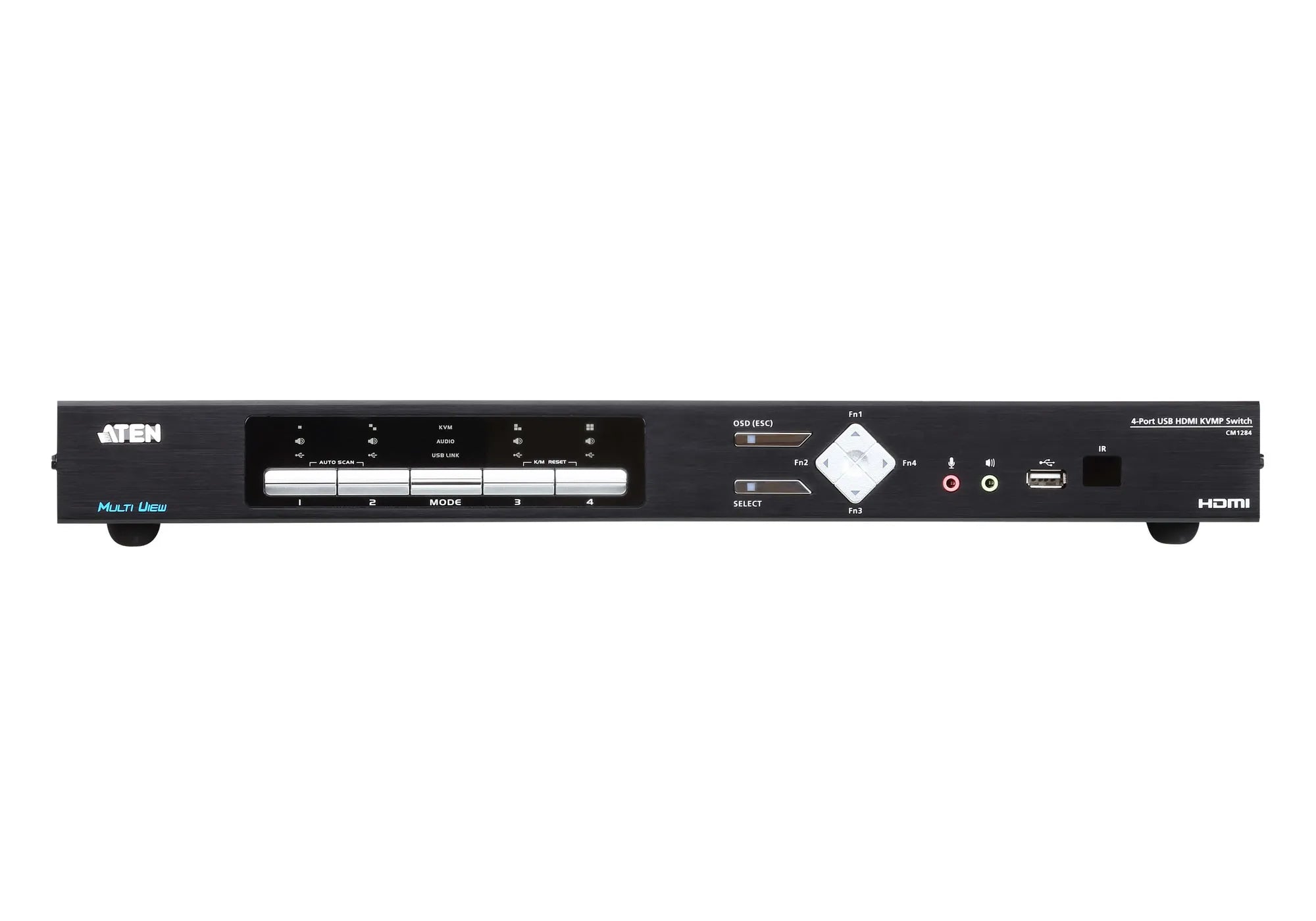 ATEN 4-Port USB HDMI Multi-View KVMP Switch. (inlc. cables & Rack kit) - image 4