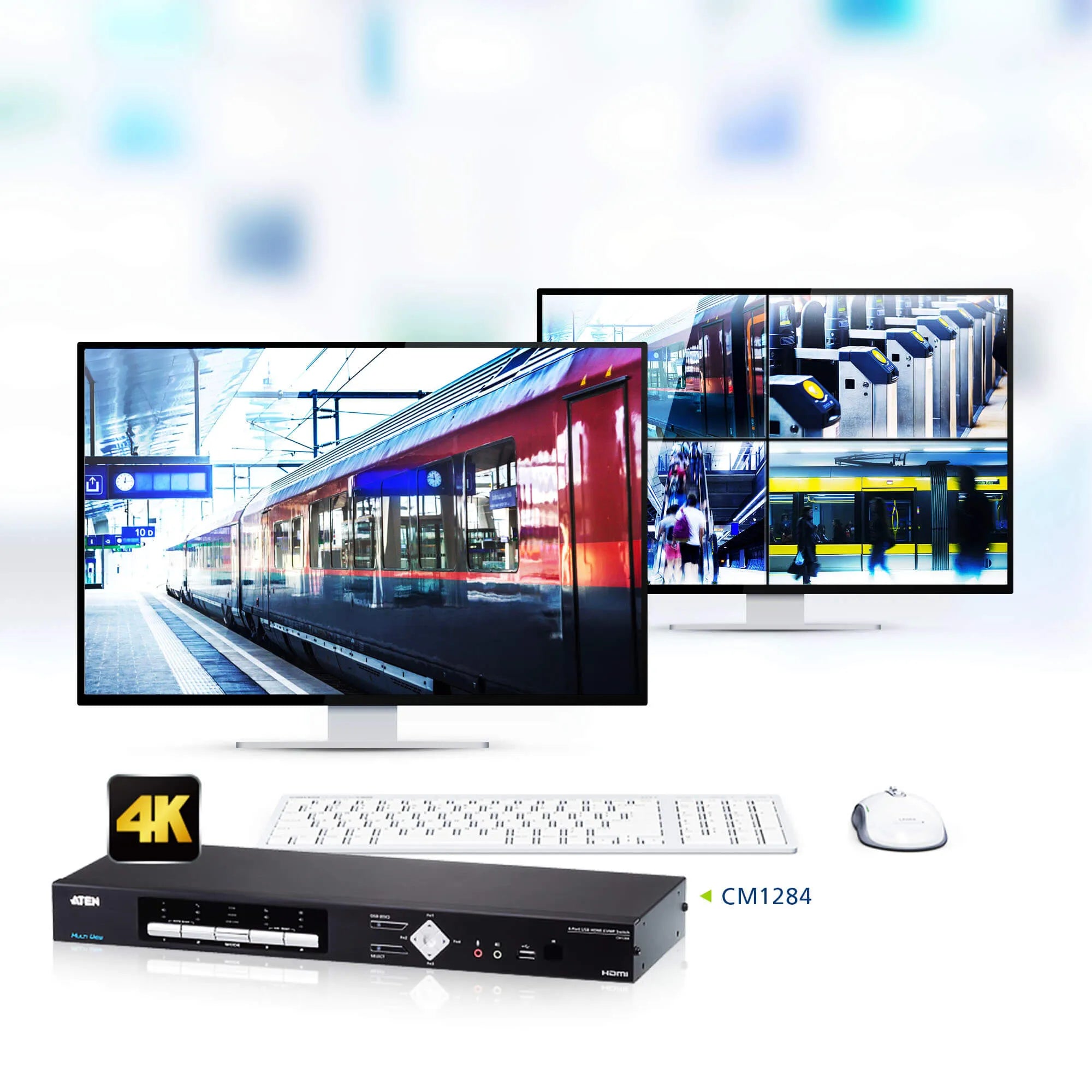 ATEN 4-Port USB HDMI Multi-View KVMP Switch. (inlc. cables & Rack kit) - image 5