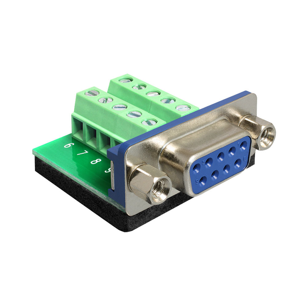 DELOCK 65268 D-SUB 9-PIN FEMALE TO 10-PIN TERMINAL BLOCK ADAPTER, 3.81MM PITCH