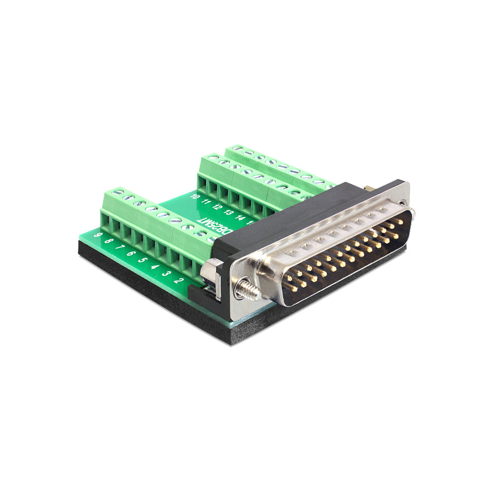 DELOCK 25-PIN SUB-D M TERMINAL BLOCK (65318)