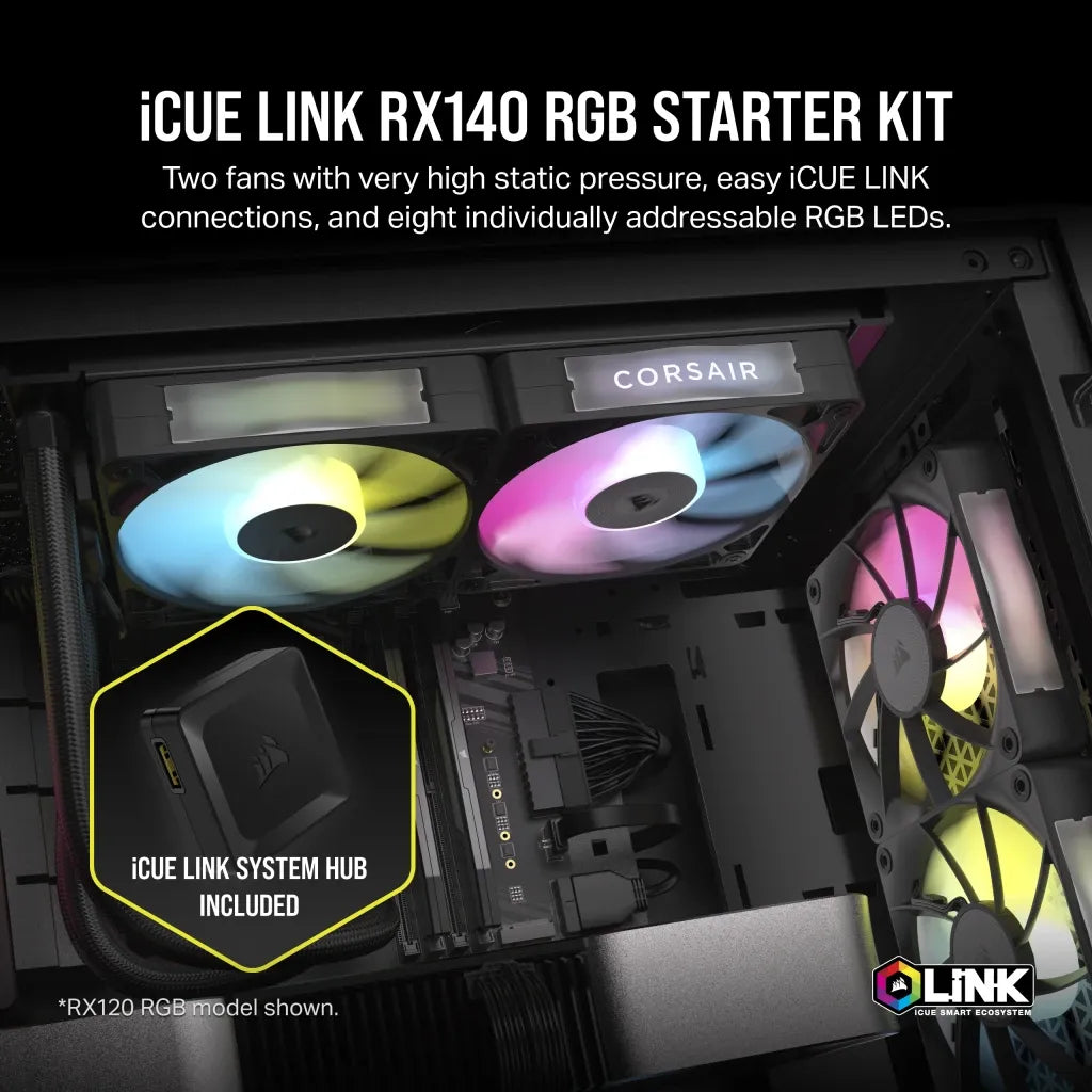 Corsair RX Series; iCUE LINK RX140; 140mm Fan; Dual Pack. - image 5
