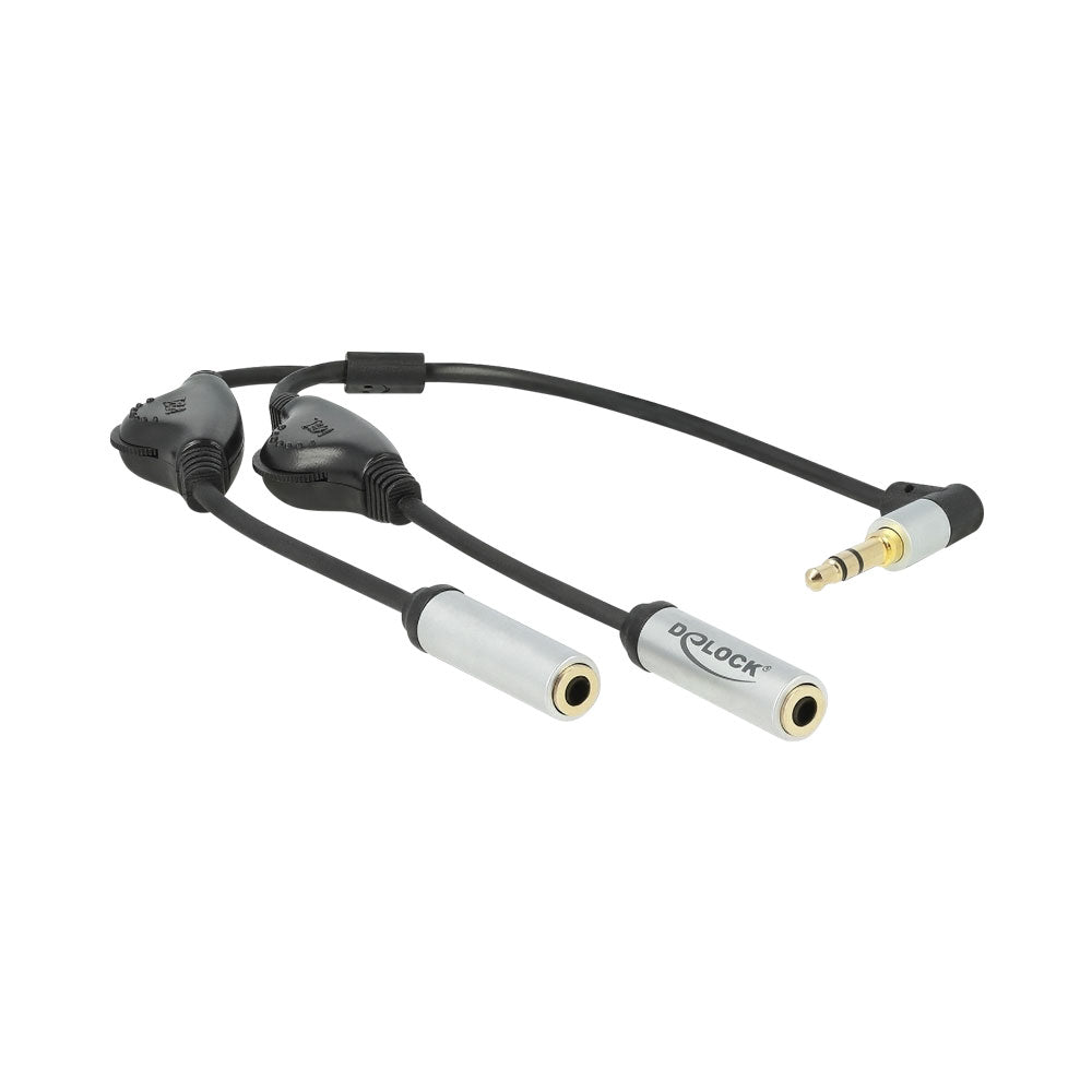 DELOCK AUDIO SPLIT ST M 3.5-2X ST F 3PIN (66434)*