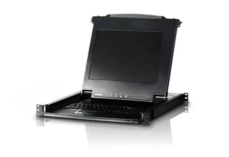 ATEN 17'' SLIDEAWAY CONSOLE PS/2 VGA LCD Console W/(US99KB/USKB/SPKB)/W/(US/EU/OUT) CORD ATEN. - image 3