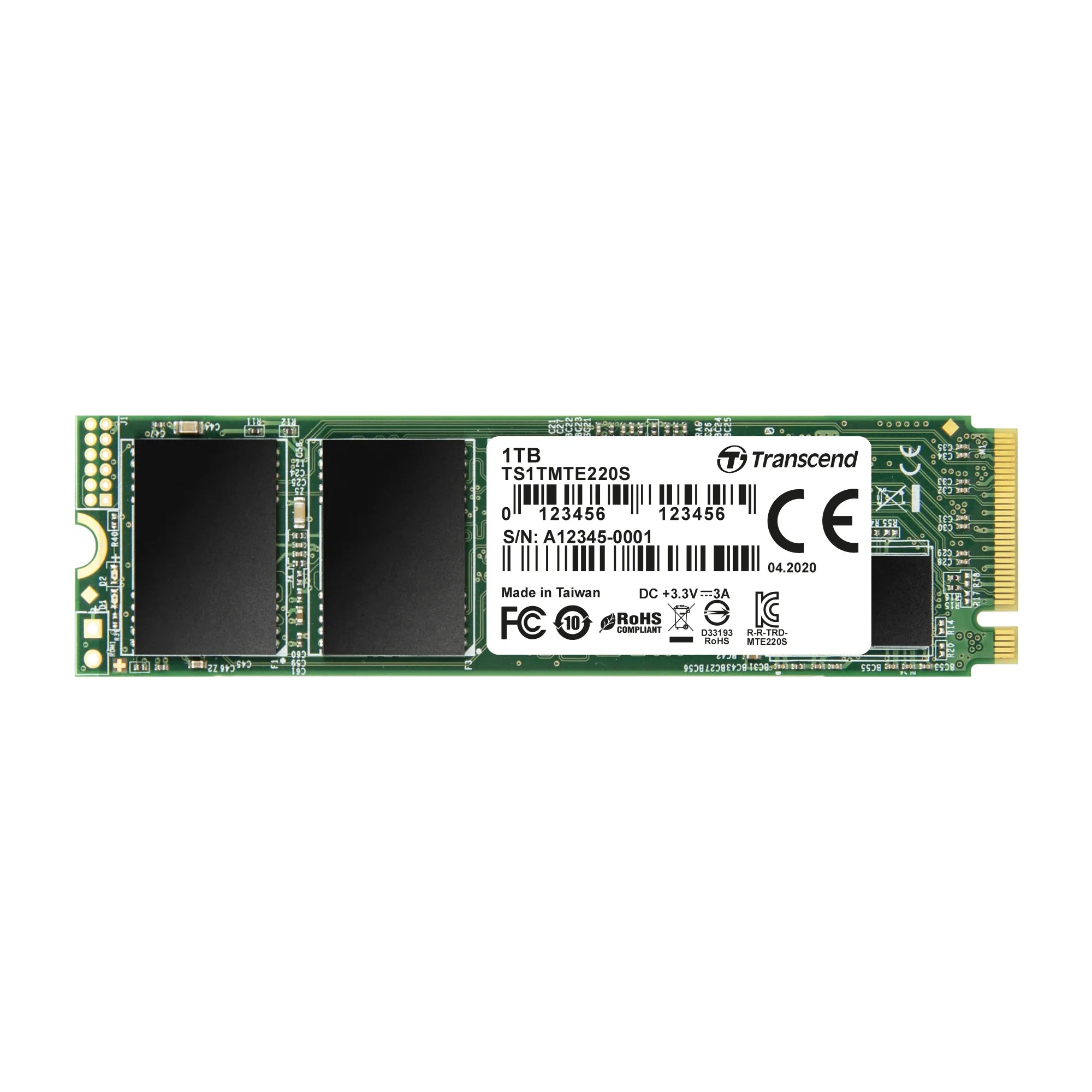 TRANSCEND 1TB MTE220S PCI-E GEN 3x4 NVMe M.2 2280 SSD 3D TLC with DRAM cache -3500 MB/s Read 3200 MB/s Write - 2200 TBW - image 7