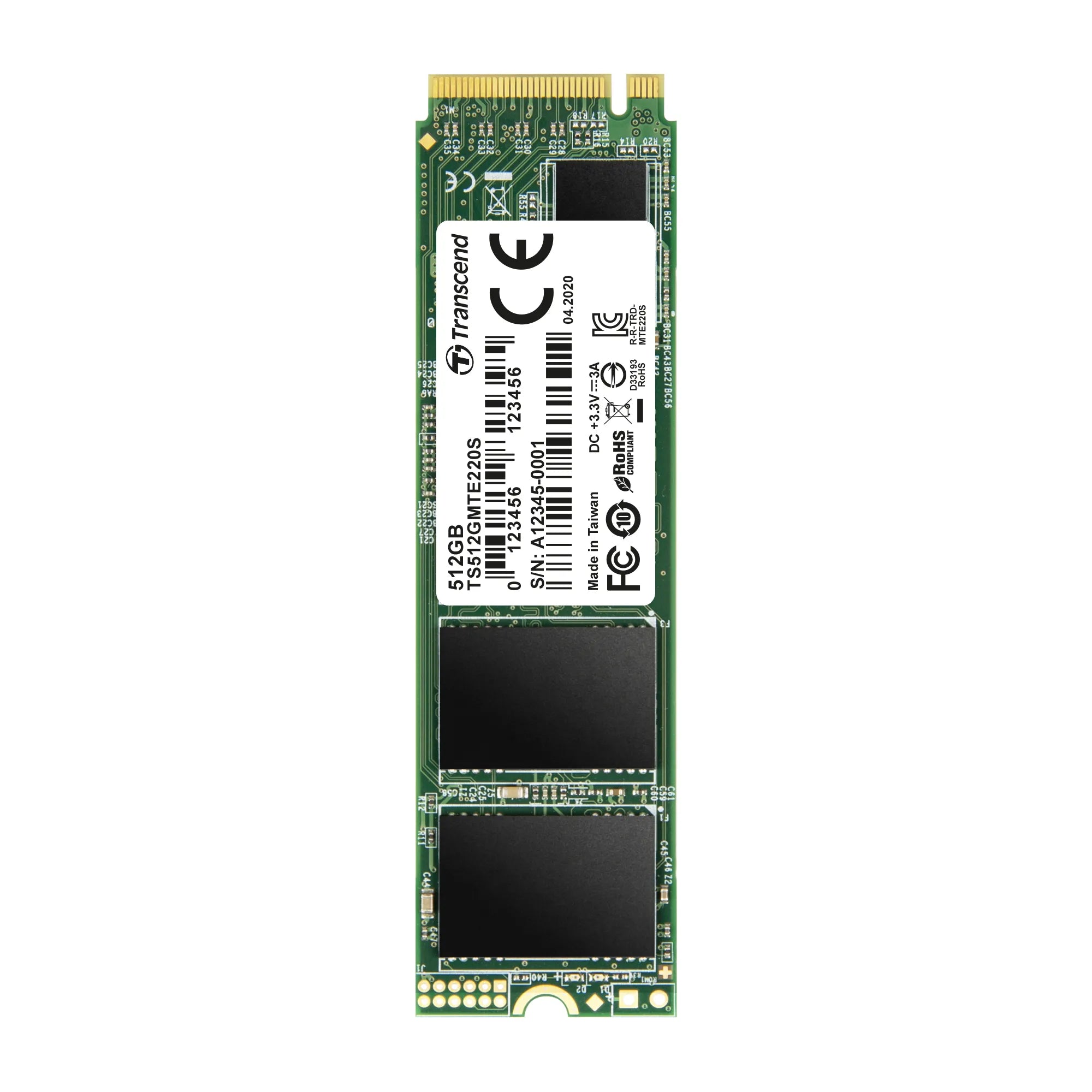 TRANSCEND 512GB MTE220S PCI-E GEN 3x4 NVMe M.2 2280 SSD 3D TLC with DRAM cache - 3500 MB/s Read 2500 MB/s Write -1100TBW - image 7