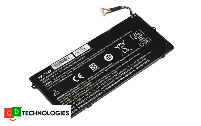 AP13J3K AP13J4K KT00304001 Battery for Acer Chromebook C720-2420 C720-3871 (11.1V 38Wh 3-Cell Li-Polymer with long connector cable)