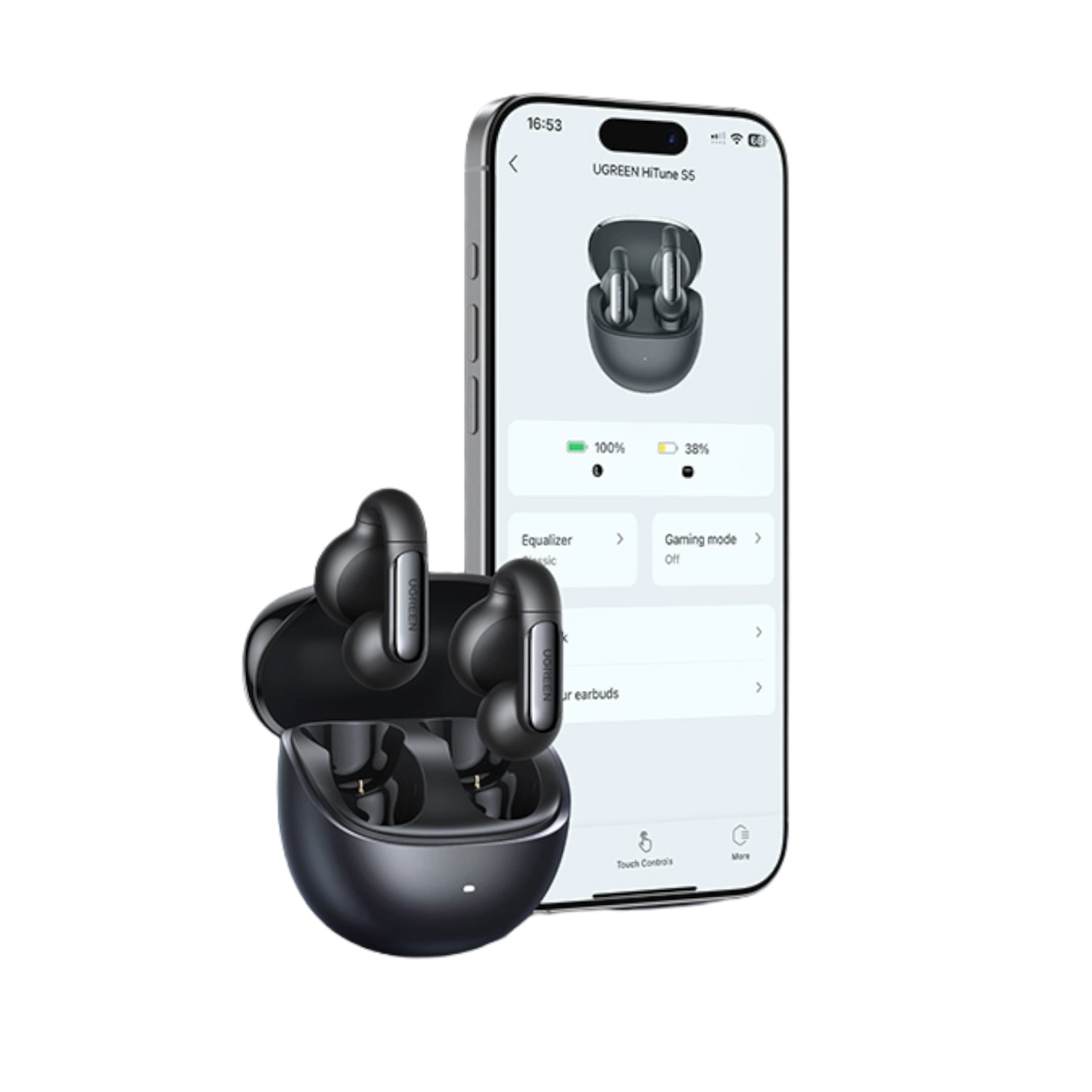 UGREEN HiTune S5 Open-Ear TWS Earbuds–Black – image 3