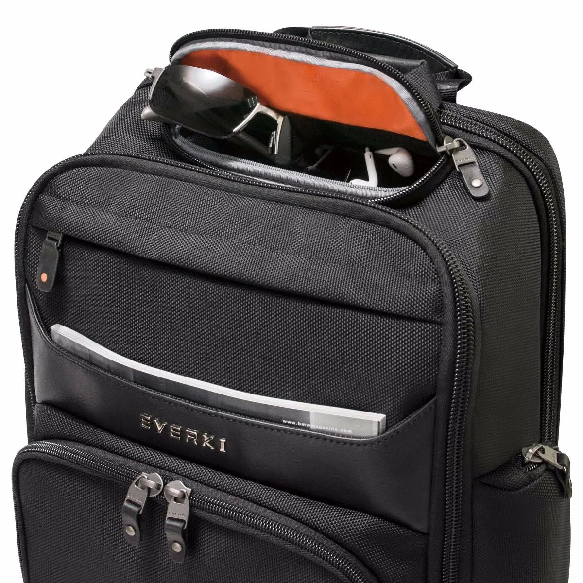 EVERKI ONYX BACKPACK | Fits up to 15.6 inch laptops | Black | Discreet RFID-safe pocket | Travel friendly | Opens 180° - image 5