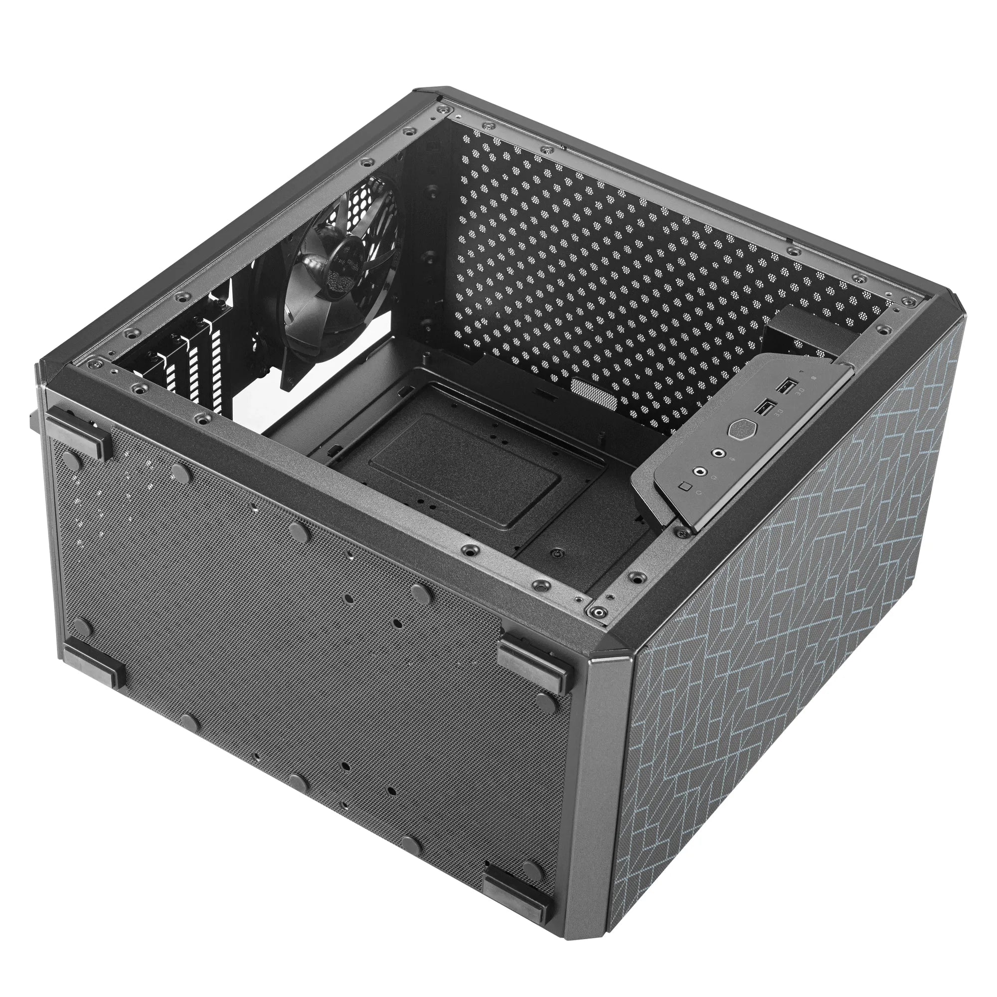 Cooler Master Masterbox Q500L Compact ATX; Orientation & A Movable I/O Panel; Windowed; Fully Perforated Chassis; Magnetic Dust