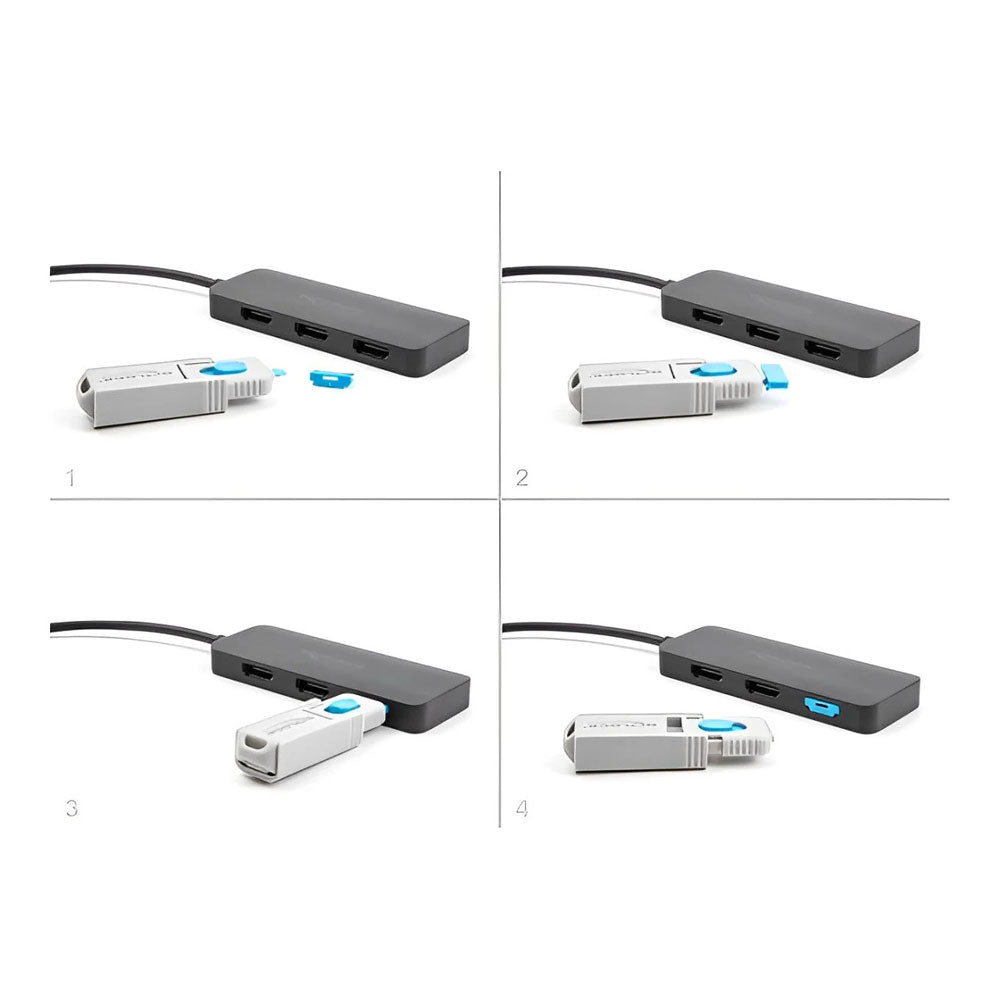 DELOCK 20924 HDMI 4-PIECE PORT BLOCKER SET FOR HDMI FEMALE PORTS AND LOCK TOOL - image 2