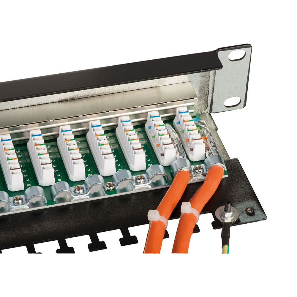 LINDY 24 PORT STP 1U CAT6 PATCHPANEL BLACK (25990) - image 2
