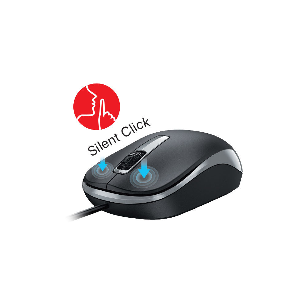 GENIUS USB DX-125S  SILENT OPTICAL MOUSE BLK+GRY - image 2