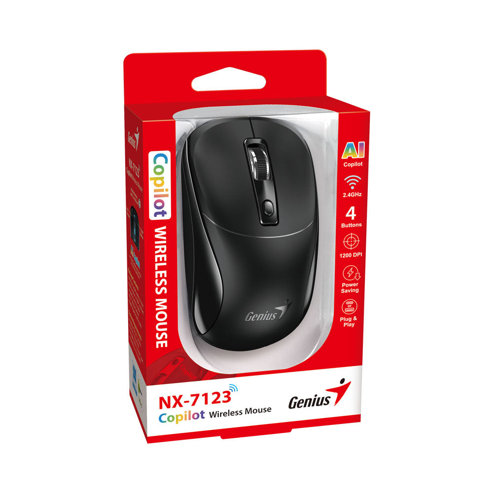 GENIUS NX-7123 WIRELESS  COPILOT OPT MOUSE - BLACK - image 3