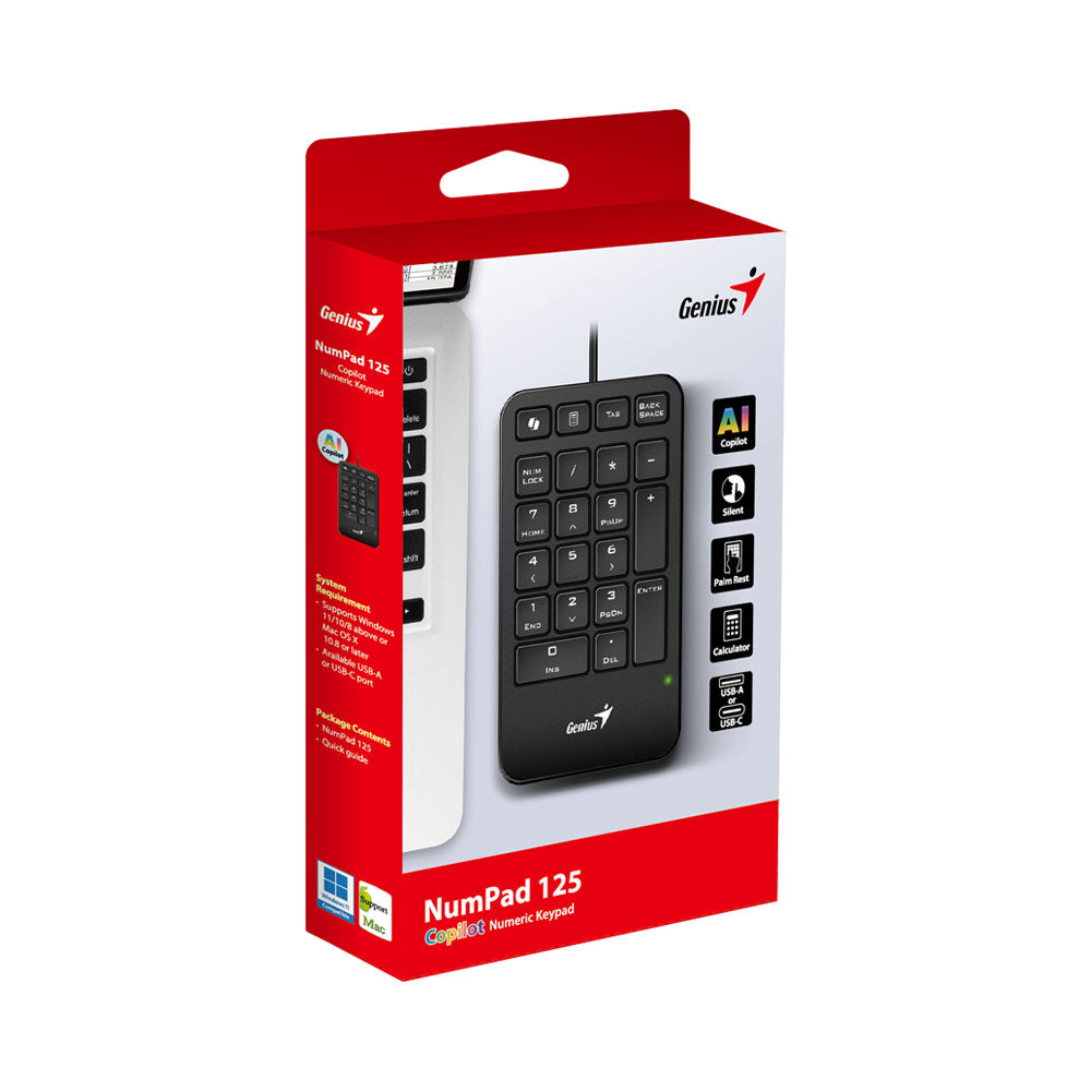 GENIUS NUMERICAL KEYPAD 125,USB-C,BLACK - image 4