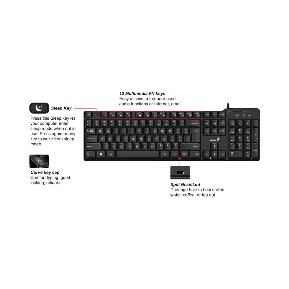 GENIUS 1.5M USB CLASSIC KEYBOARD* - image 2