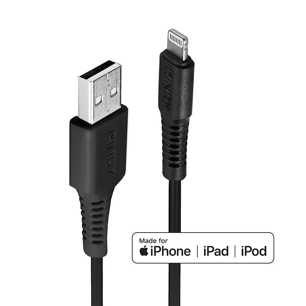 LINDY 3M USB TO LIGHT CABLE BLACK (31322) - image 2