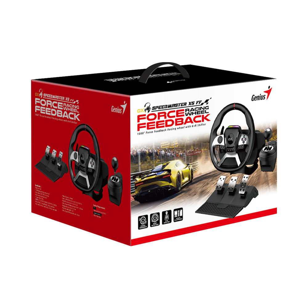 GENIUS FORCE FEEDBACK RACING WHEEL6+RSHIFTER - image 4