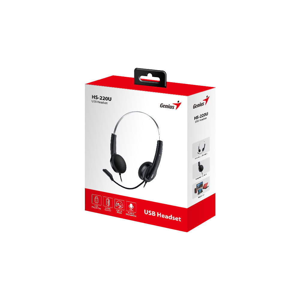 GENIUS USB HEADSET 220U BLACK - image 3